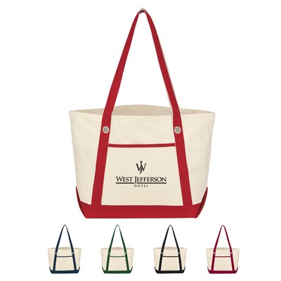 Medium Cotton Canvas Sailing Tote Bag