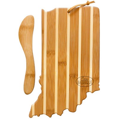 Indiana Charcuterie Board with Spreader Knife Gift Set