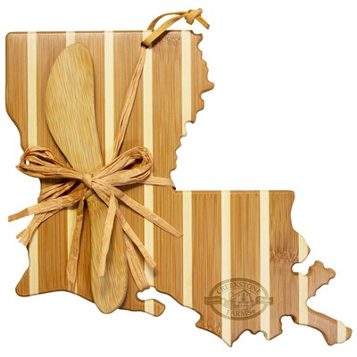 Louisiana Charcuterie Board with Spreader Knife Gift Set