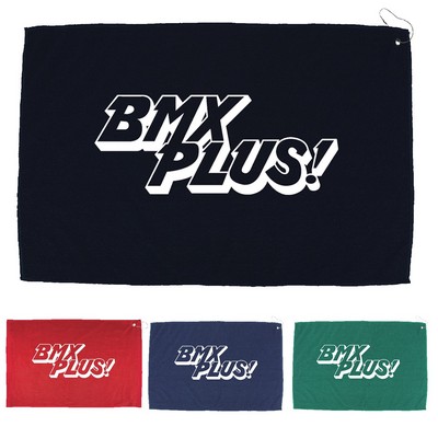 16" X 25" RPET Hemmed Golf Towel with Hook & Grommet