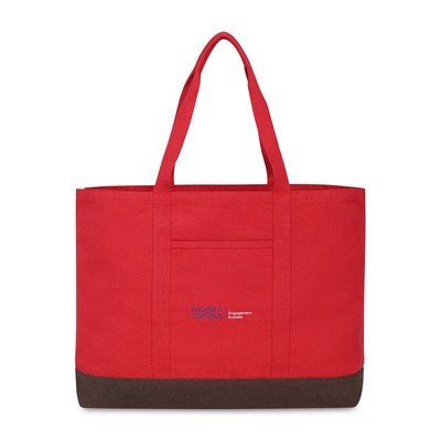 Ivy AWARE™ Recycled Cotton Carry-All Tote - Crimson
